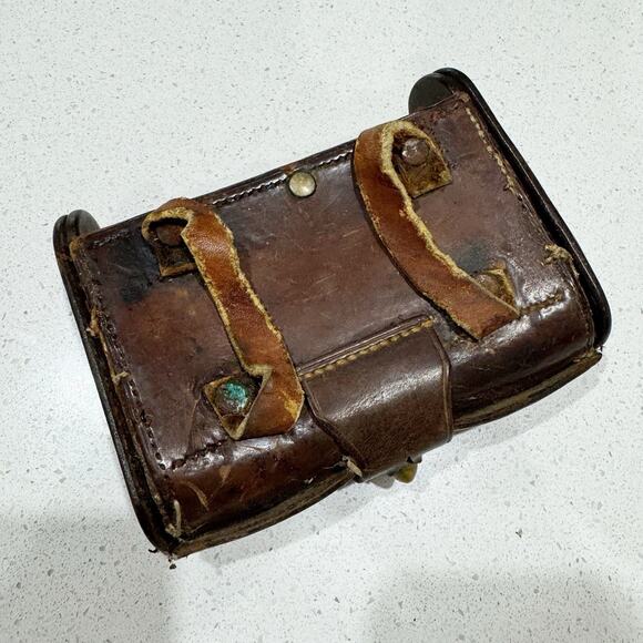McKEEVER BROWN CARTRIDGE BOX, ROCK ISLAND ARSENAL 1904. Ammunition - Picture 4 of 8
